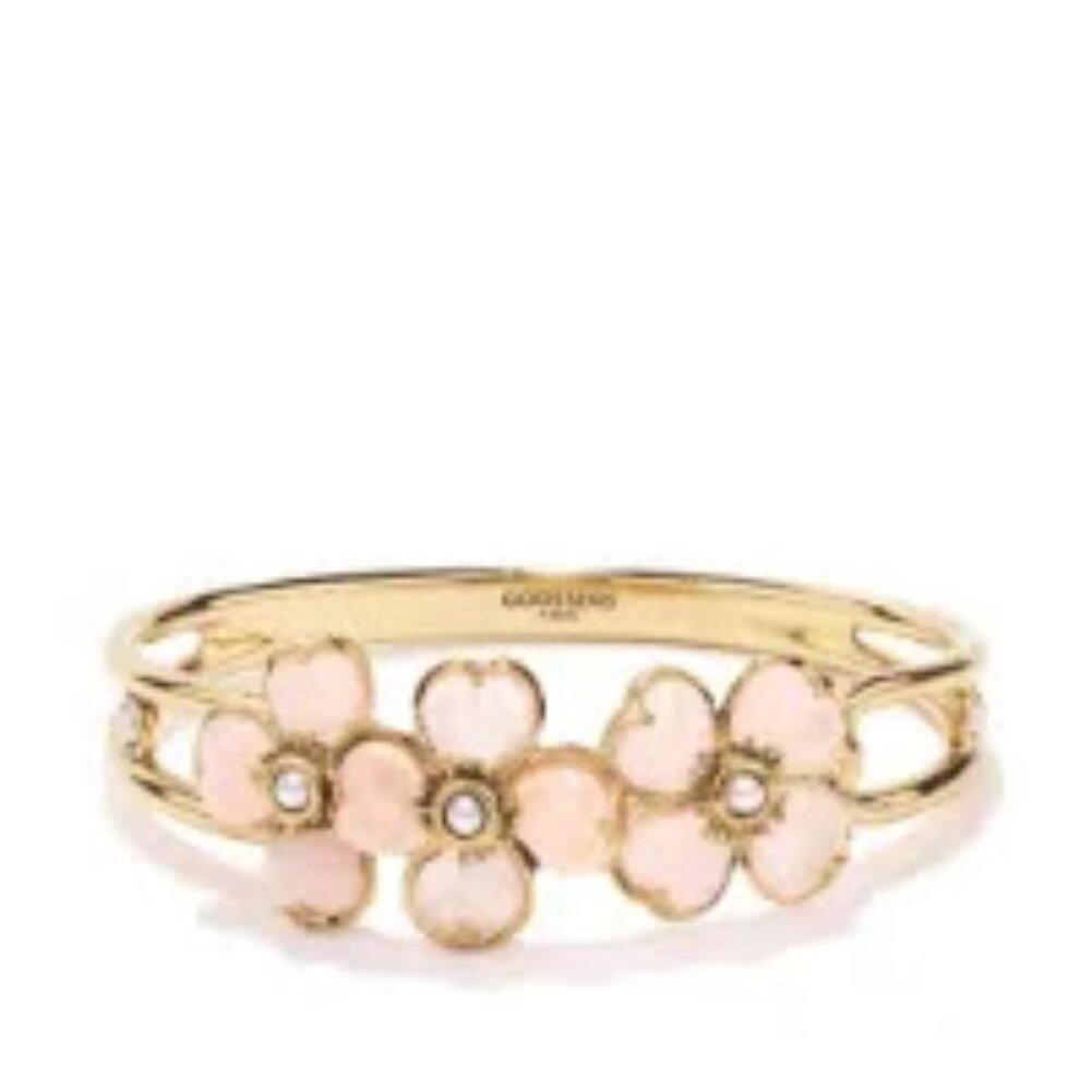 NWT NEVER WORN Authentic Goosens Bracelet Trefle pink gold plated size S